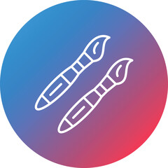 Brush Line Gradient Circle Background Icon