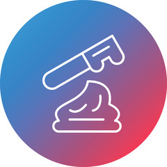 Face Scrub Line Gradient Circle Background Icon