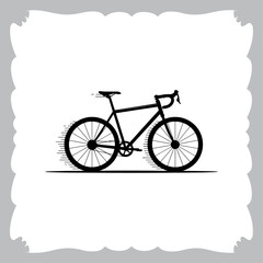 Vintage bicycle vector illustration with retro style isolated on white background
