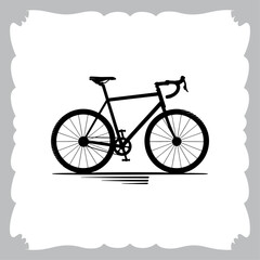 Vintage bicycle vector illustration with retro style isolated on white background
