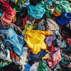 Textile Waste: Discarded fabrics and clothing that pile up in landfills, significantly impacting the environment and contributing to waste buildup.