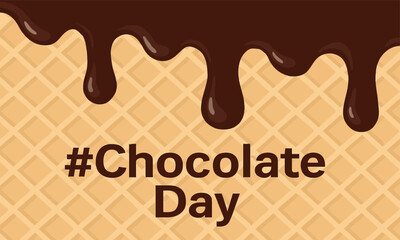 Hashtag Chocolate Day Typography Poster Vector