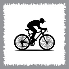 Bicycle vector illustration featuring a simple icon style with vintage and modern elements on white background