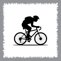 Obraz premium Vintage bicycle illustration with retro style on grunge background