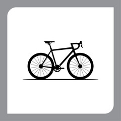 Bicycle vector illustration featuring a simple icon style with vintage and modern elements on white background