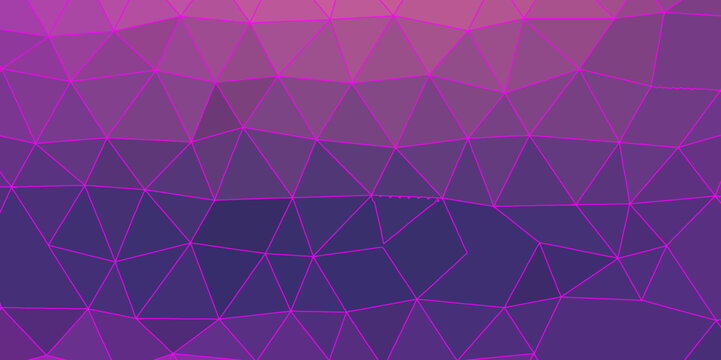 Abstract modern polygonal background composed of irregular geometric triangles in a low-poly mesh style. Lines are neon magenta, creating a glowing grid-like structure across the polygons.