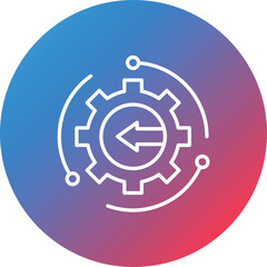 Integration Line Gradient Circle Background Icon