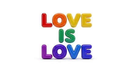 Love is Love in rainbow colors. 