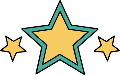 Obraz premium celestial stars icon clipart vector on transparent background 