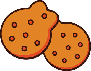 Fototapeta premium christmas cookies icon clipart vector on transparent background 