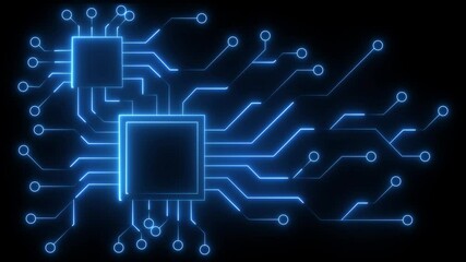 Feature digital data streams, cyber elements, and futuristic technology motifs. Abstract futuristic technology circuit with blue neon glowing lines. data background connecting technology concept. - Powered by Adobe