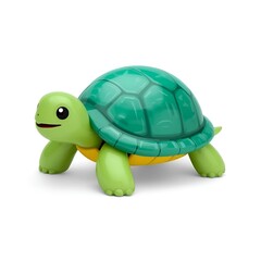 Fototapeta premium Colorful 3D Turtle Icon with Technology and Business Theme on Transparent Background