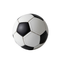 Fototapeta premium Classic Black and White Soccer Ball on a Clean Background Ideal for Sports and Fitness Themes