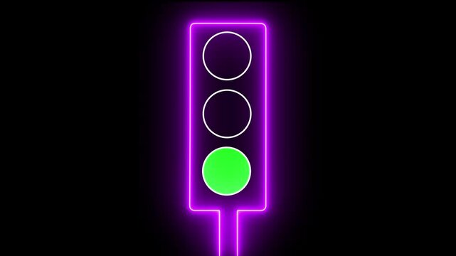 flashing traffic lights Traffic lights with all three colors on  again.  Photo-realistic vector illustration. New traffic lights with changing color animation.