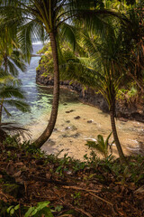 Exposure of the incredible Samoa's coastline, on the South Coast of the Island near Lotofaga