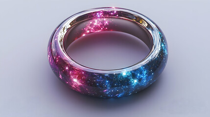 Cosmic ring on a light background