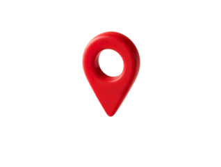 Simple red location pin icon

