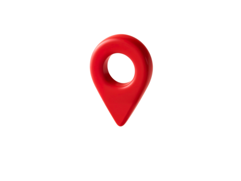 Simple red location pin icon

