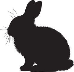 Angora Rabbit Vector Silhouette