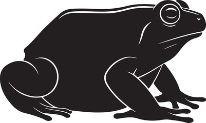 Desert Rain Frog Vector Silhouette