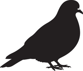 Emerald Dove Vector Silhouette