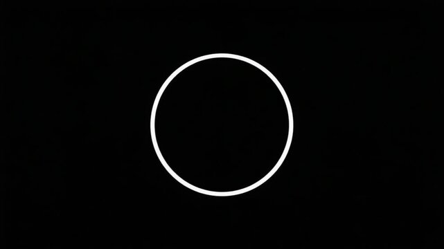 Simple expanding circle animation on black background, minimal abstract design element