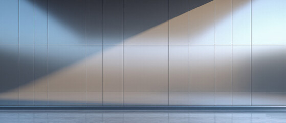 Modern office interior with clean design and glass elements in a bright empty room