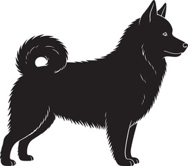 Eskipoo – Solid Black Silhouette and Outline Vector Set