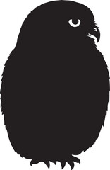 Jungle Owlet Vector Silhouette
