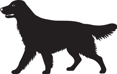 Flat-Coated Retriever Silhouette