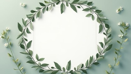 Floral Wreath Frame with Flowers