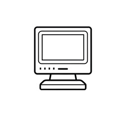 Computer monitor vector icon