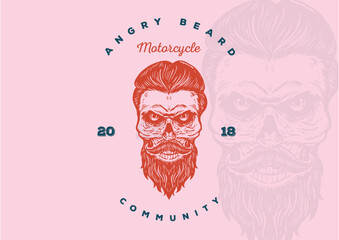 Vintage Skull Biker Logo Design for Moto Community Branding
