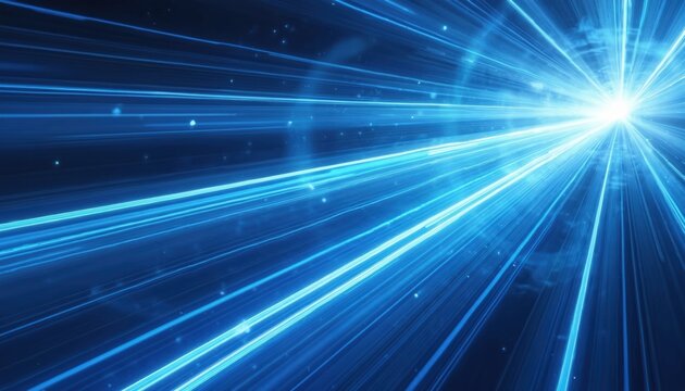 Dynamic illustration anime style. Diagonal blue motion blur effect on abstract background. Graphic design, fast speed lines. Expressive art for tech, space themes. Power concept, data flow