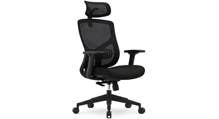 Fototapeta premium A light blue cartoon rocket with a smiling face floats above a grassy hill