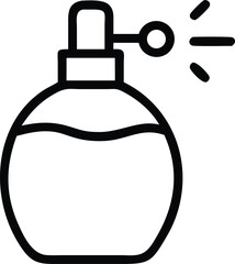 Perfume bottle icon. Fragrance perfume vector. Line and glyph perfume bottle