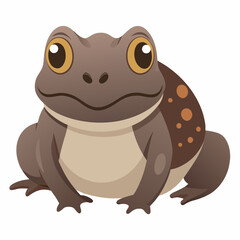 Burrowing Frog Vector on White