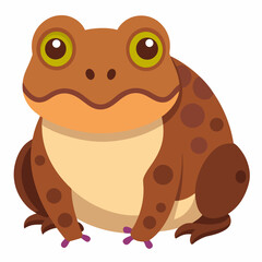 Burrowing Frog Vector on White
