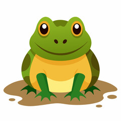 Burrowing Frog Vector on White