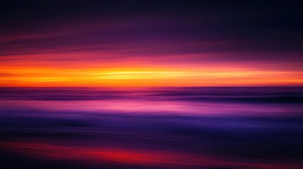 Blurry sunset over water