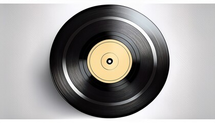 Obraz premium classic vinyl record with a clean label isolated on white and white background