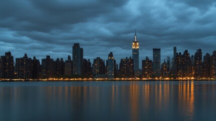 Fototapeta premium City skyline at twilight