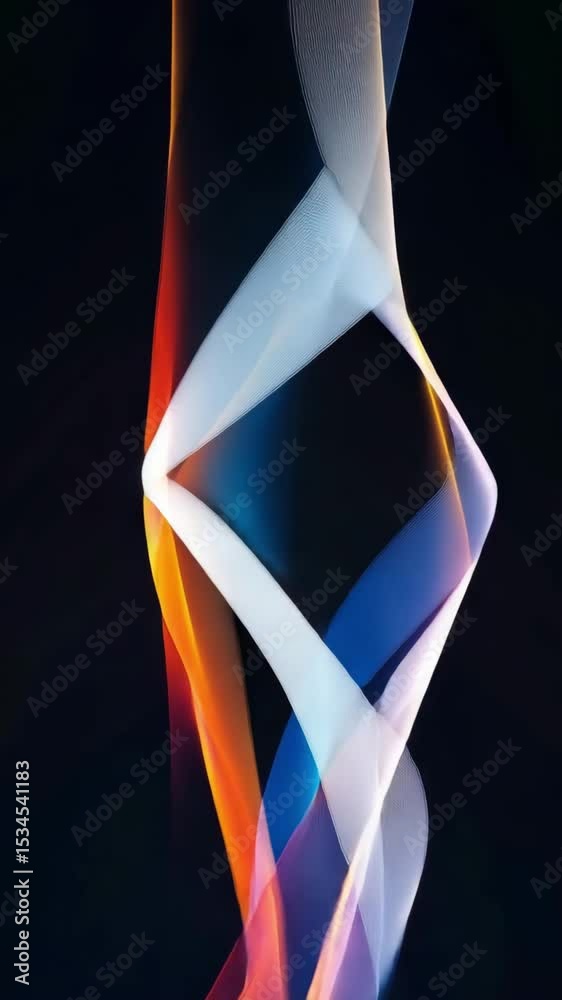Poster colorful light patterns create a mesmerizing visual display in an artistic installation at an urban 