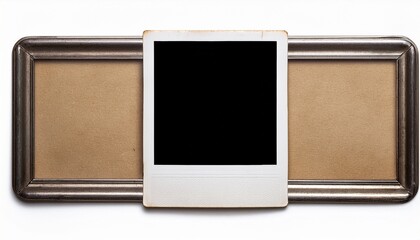 Fototapeta premium blank old polaroid photo frame isolated on white background