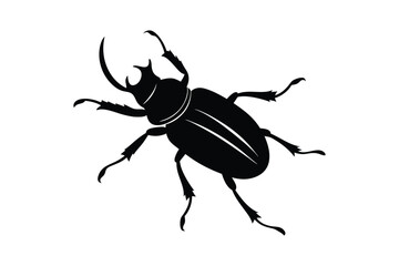 Beetle silhouette vector bundle  illustration