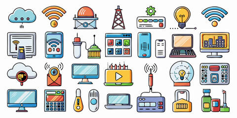 Travel and tourism vector icon set for web, mobile, and business design