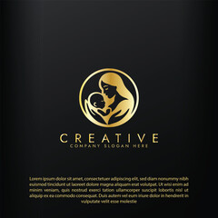 Nurturing enviroment for new mothers logo,  Parenting and Family Logo, Mother and Baby Logo vector design