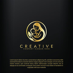 Nurturing enviroment for new mothers logo,  Parenting and Family Logo, Mother and Baby Logo vector design