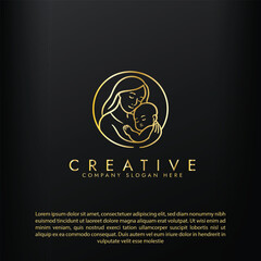 Nurturing enviroment for new mothers logo,  Parenting and Family Logo, Mother and Baby Logo vector design