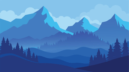 Naklejka premium mountain landscape in the mountains